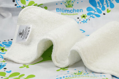 Blümchen Saugeinlage Bambus-Frottee 10er-Set